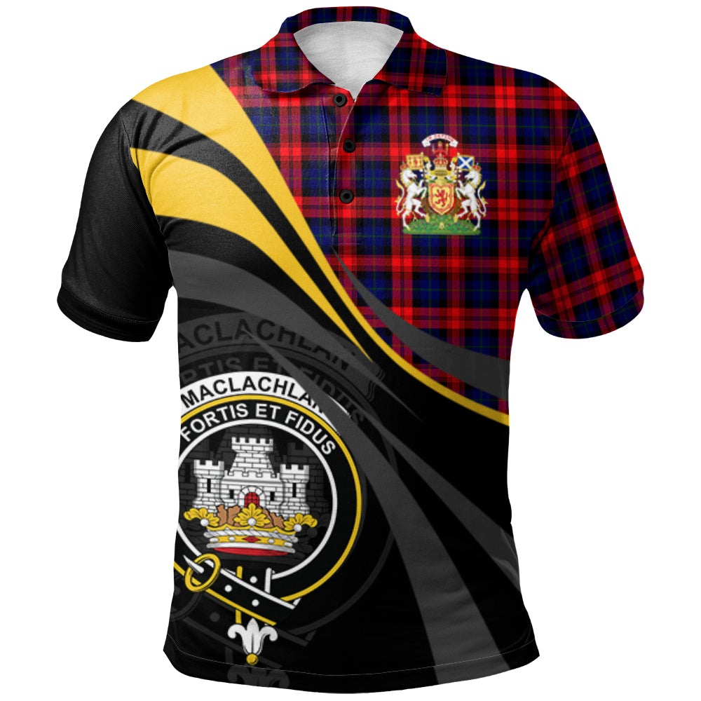 MacLachlan Modern Tartan Polo Shirt - Royal Coat Of Arms Style