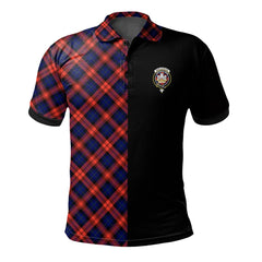 MacLachlan Modern Tartan Polo Shirt Half of Me - Cross Style