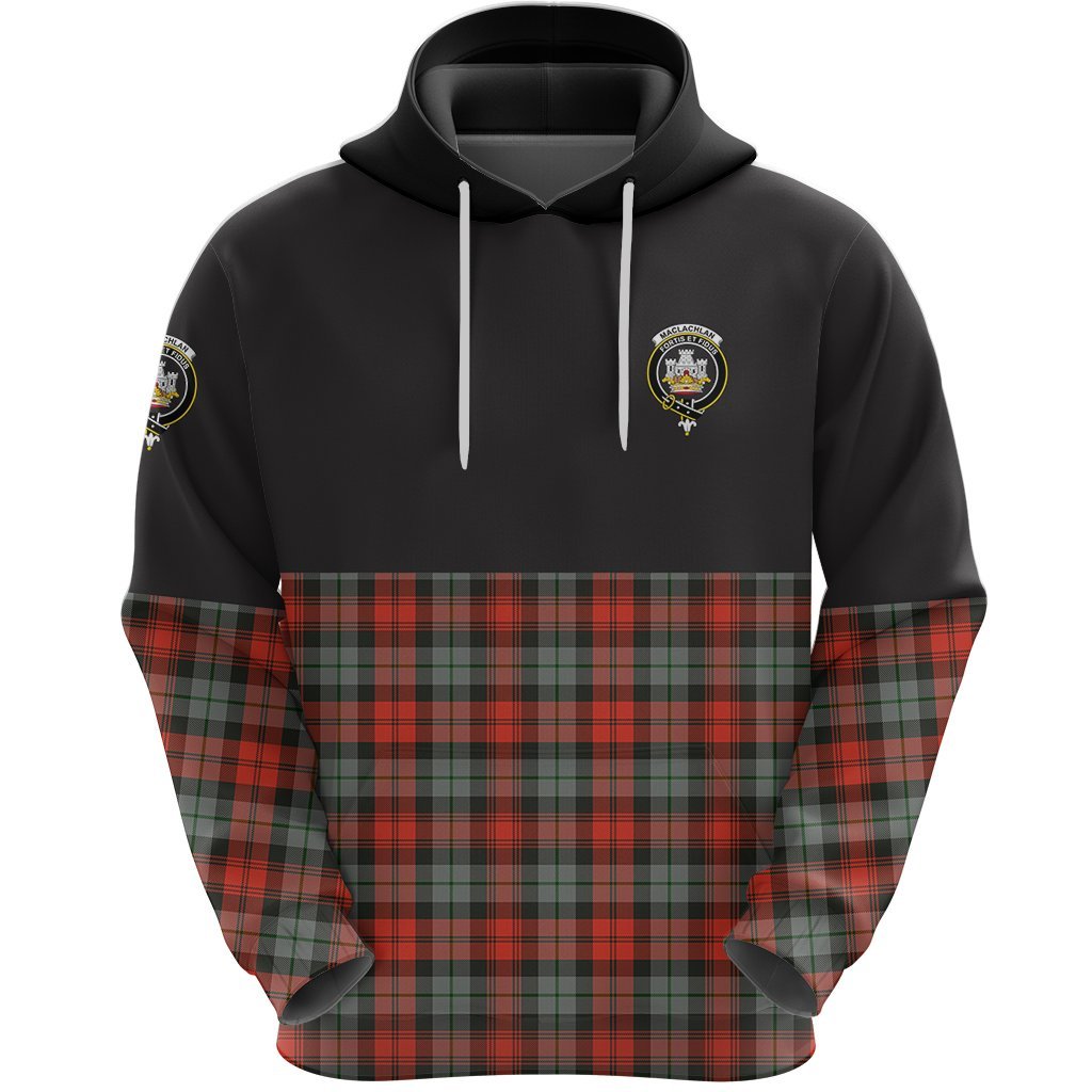 MacLachlan Weathered Clan Half Of Tartan Hoodie