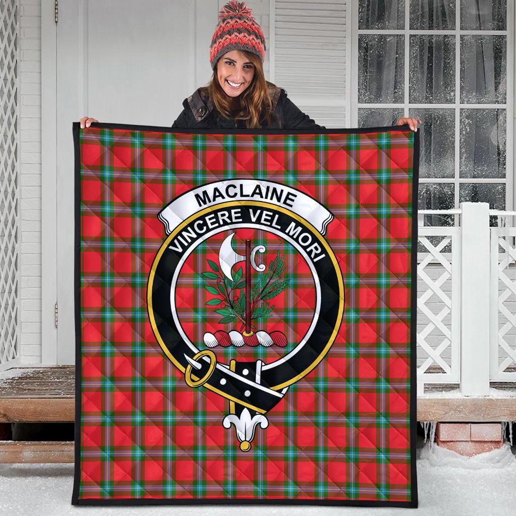 MacLaine of Loch Buie Tartan Crest Quilt