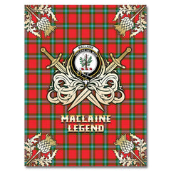 MacLaine of Loch Buie Tartan Gold Courage Symbol Blanket