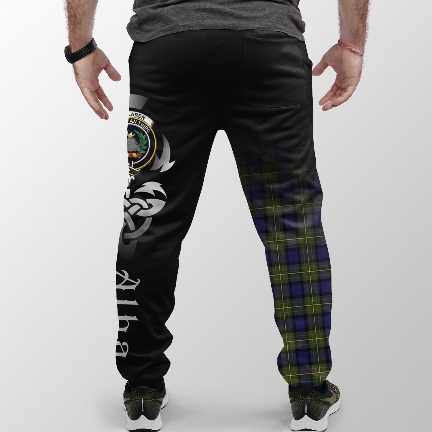 MacLaren Modern Tartan Crest Jogger Sweatpants - Alba Celtic Style