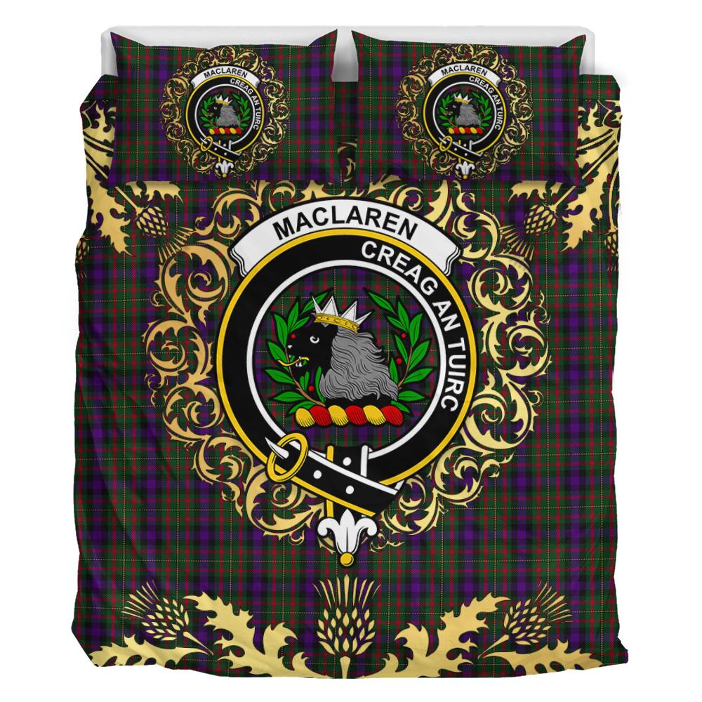 MacLaren 02 Tartan Crest Bedding Set - Golden Thistle Style