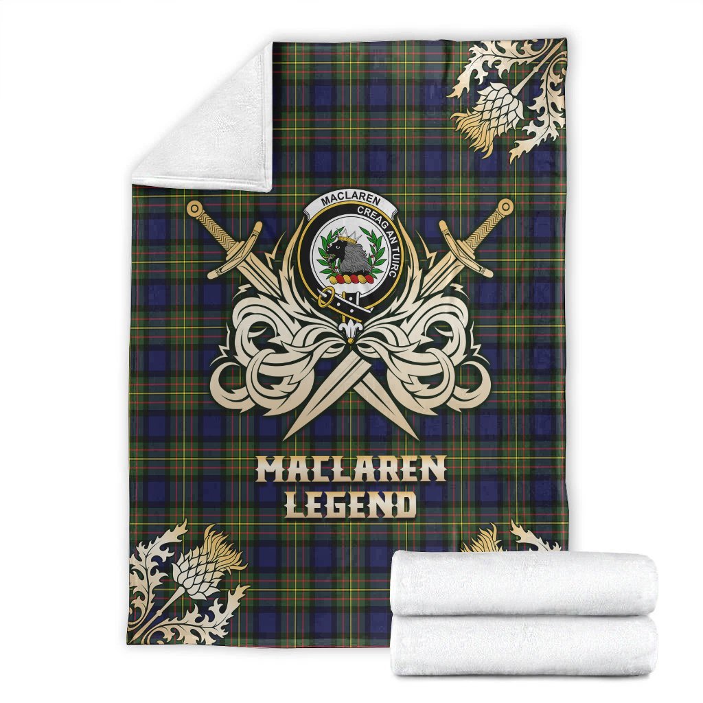 MacLaren Modern Tartan Gold Courage Symbol Blanket