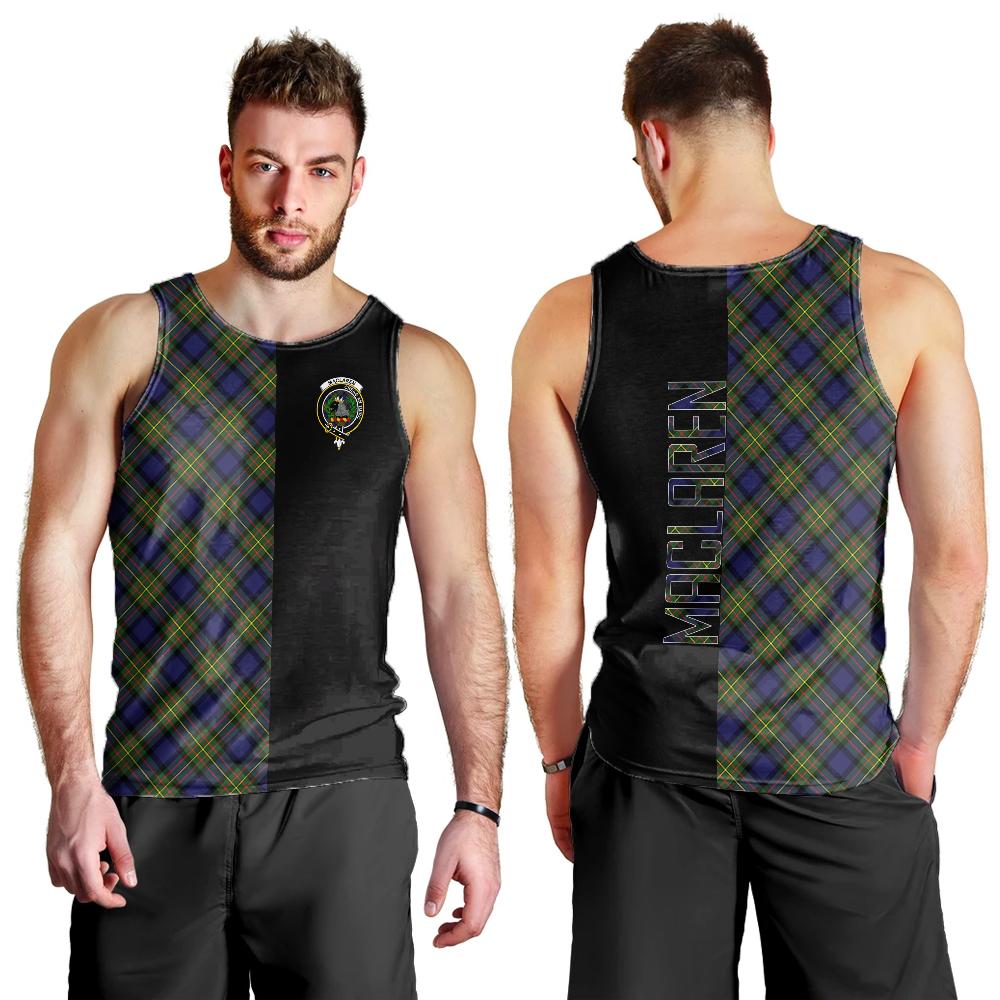 MacLaren Modern Tartan Crest Men's Tank Top - Cross Style