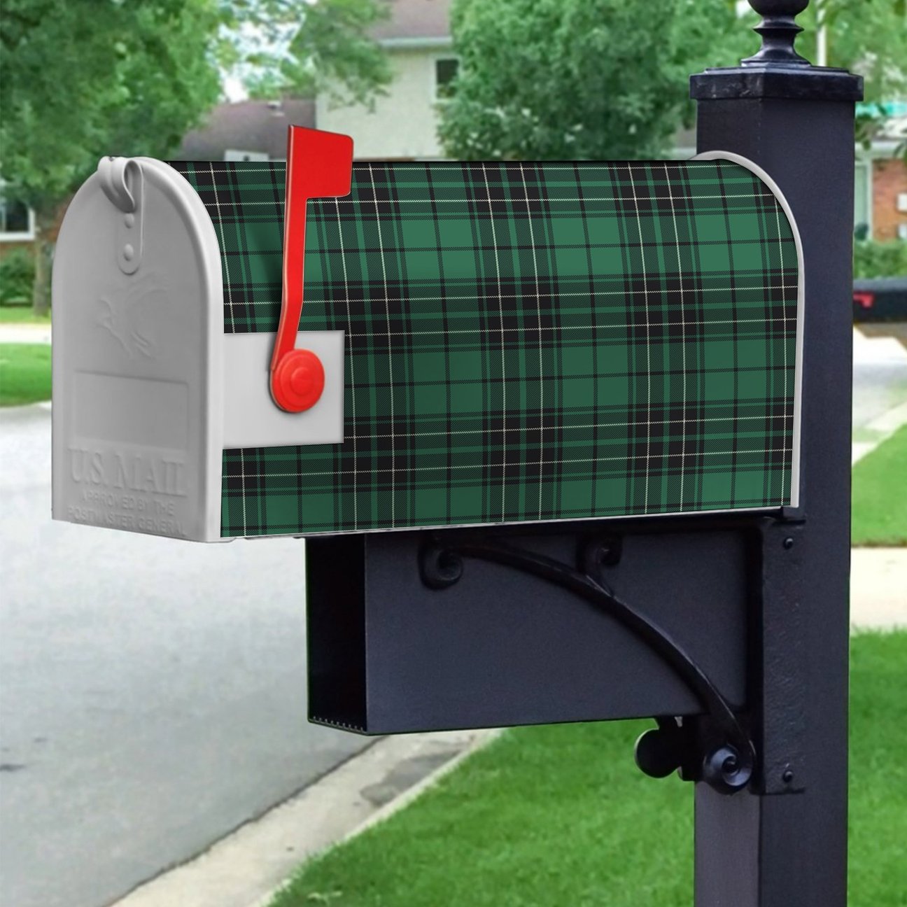 MacLean Hunting Ancient Tartan Crest Mailbox