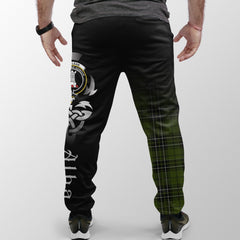 MacLean Hunting Tartan Crest Jogger Sweatpants - Alba Celtic Style