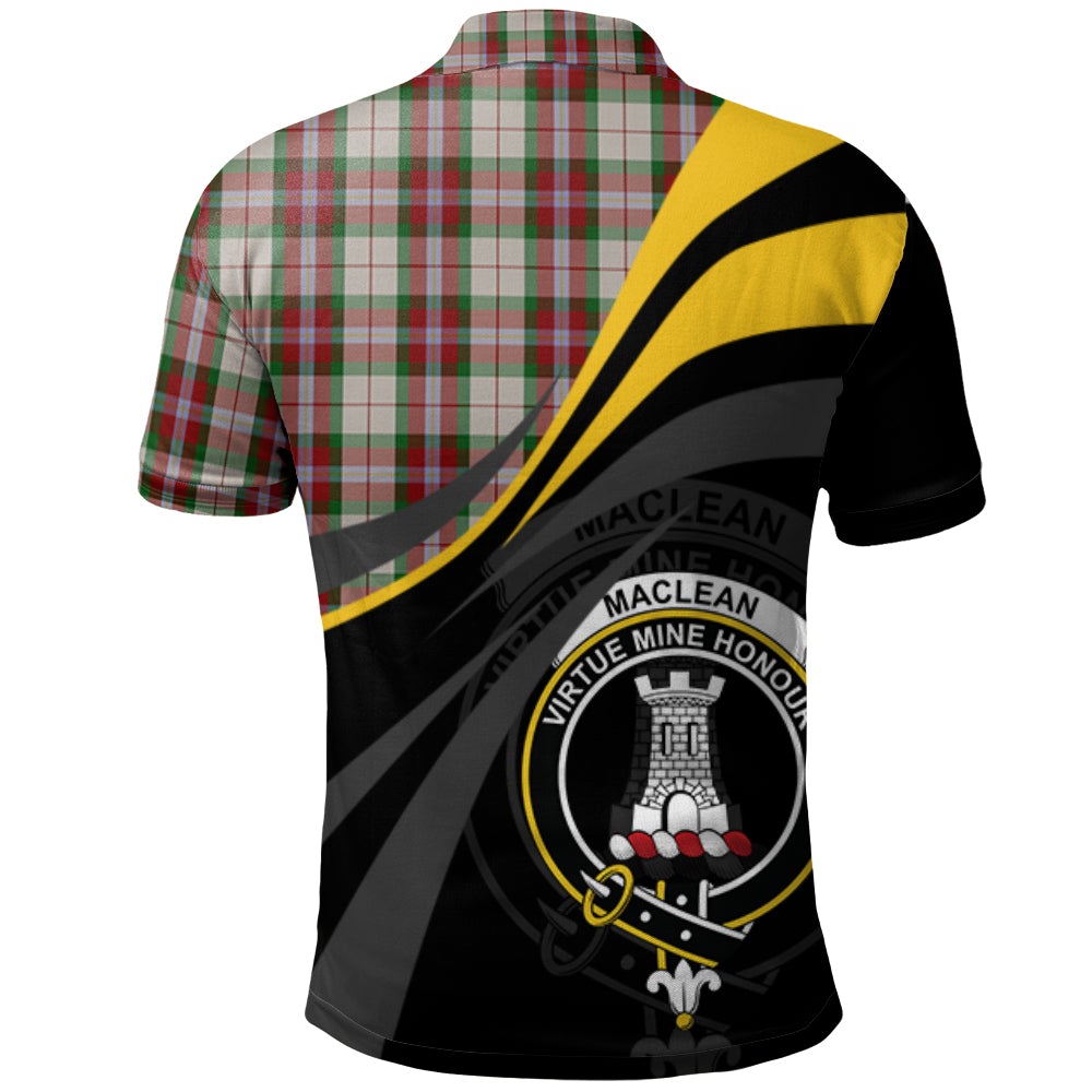 MacLean Dress Tartan Polo Shirt - Royal Coat Of Arms Style