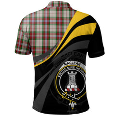 MacLean Dress Tartan Polo Shirt - Royal Coat Of Arms Style