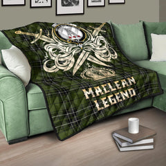 MacLean Hunting Tartan Crest Legend Gold Royal Premium Quilt