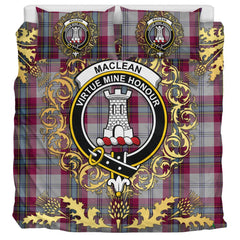MacLean of Duart Dress 04 Tartan Crest Bedding Set - Golden Thistle Style