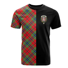 MacLean of Duart Modern Tartan T-Shirt Half of Me - Cross Style