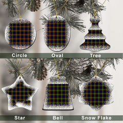 MacLellan Tartan Christmas Ceramic Ornament - Snow Style