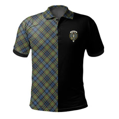 MacLellan Ancient Tartan Polo Shirt Half of Me - Cross Style