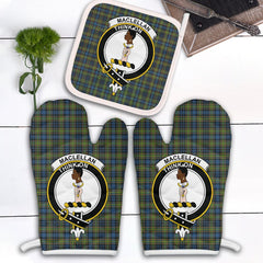 MacLellan Ancient Tartan Crest Oven Mitt And Pot Holder (2 Oven Mitts + 1 Pot Holder)