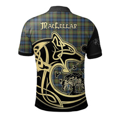 MacLellan Ancient Tartan Polo Shirt Viking Wolf