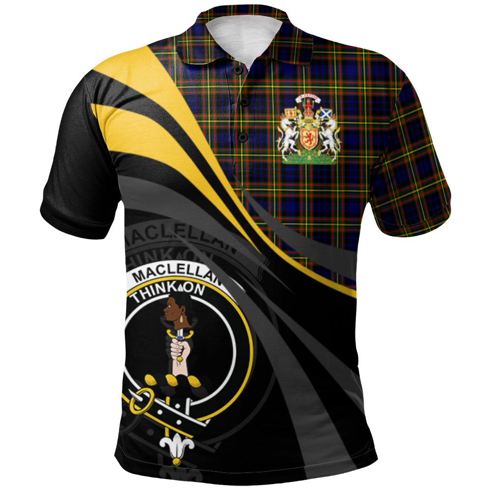 MacLellan Modern Tartan Polo Shirt - Royal Coat Of Arms Style