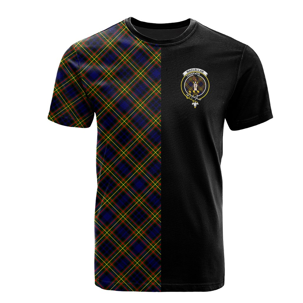 MacLellan Modern Tartan T-Shirt Half of Me - Cross Style