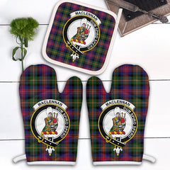 MacLennan Tartan Crest Oven Mitt And Pot Holder (2 Oven Mitts + 1 Pot Holder)