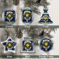 MacLeod Tartan Christmas Ceramic Ornament - Snow Style