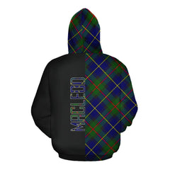 MacLeod of Harris Modern Tartan Hoodie Half of Me - Cross Style