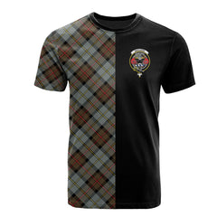 MacLeod of Harris Weathered Tartan T-Shirt Half of Me - Cross Style
