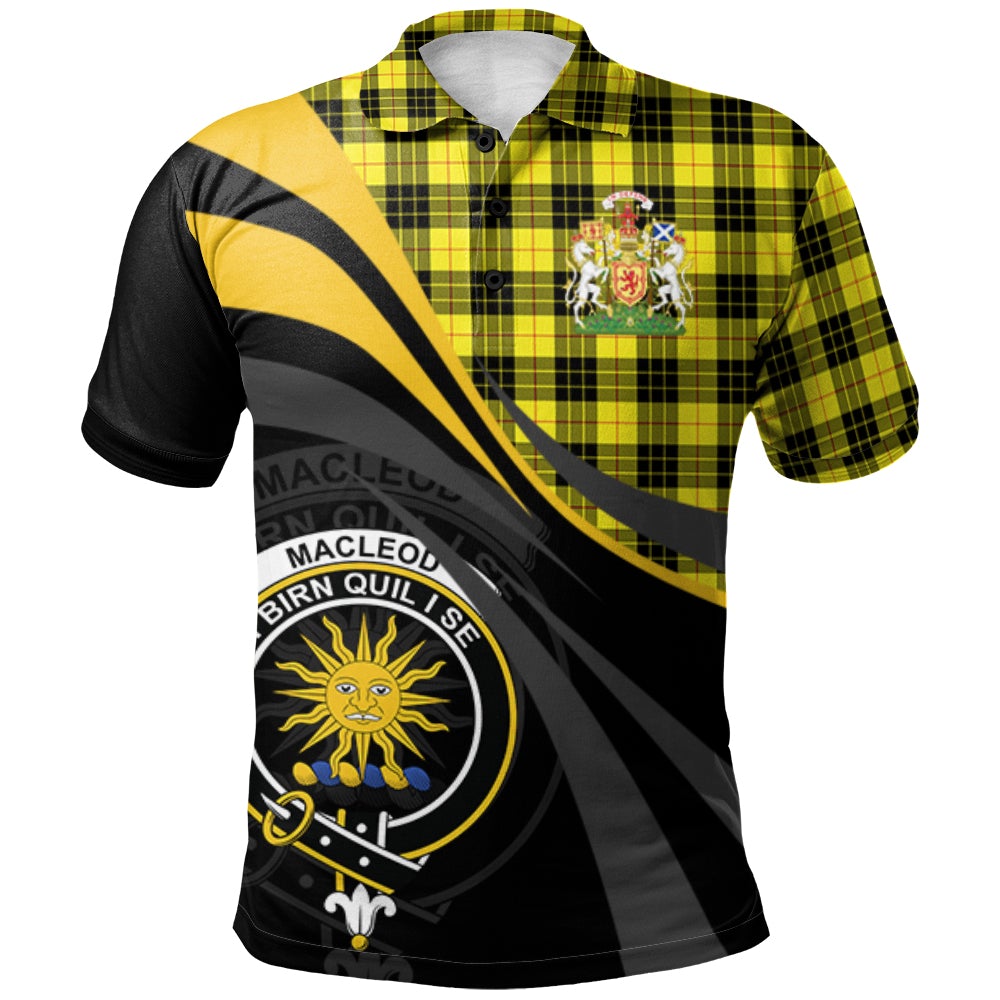 MacLeod of Lewis Modern Tartan Polo Shirt - Royal Coat Of Arms Style