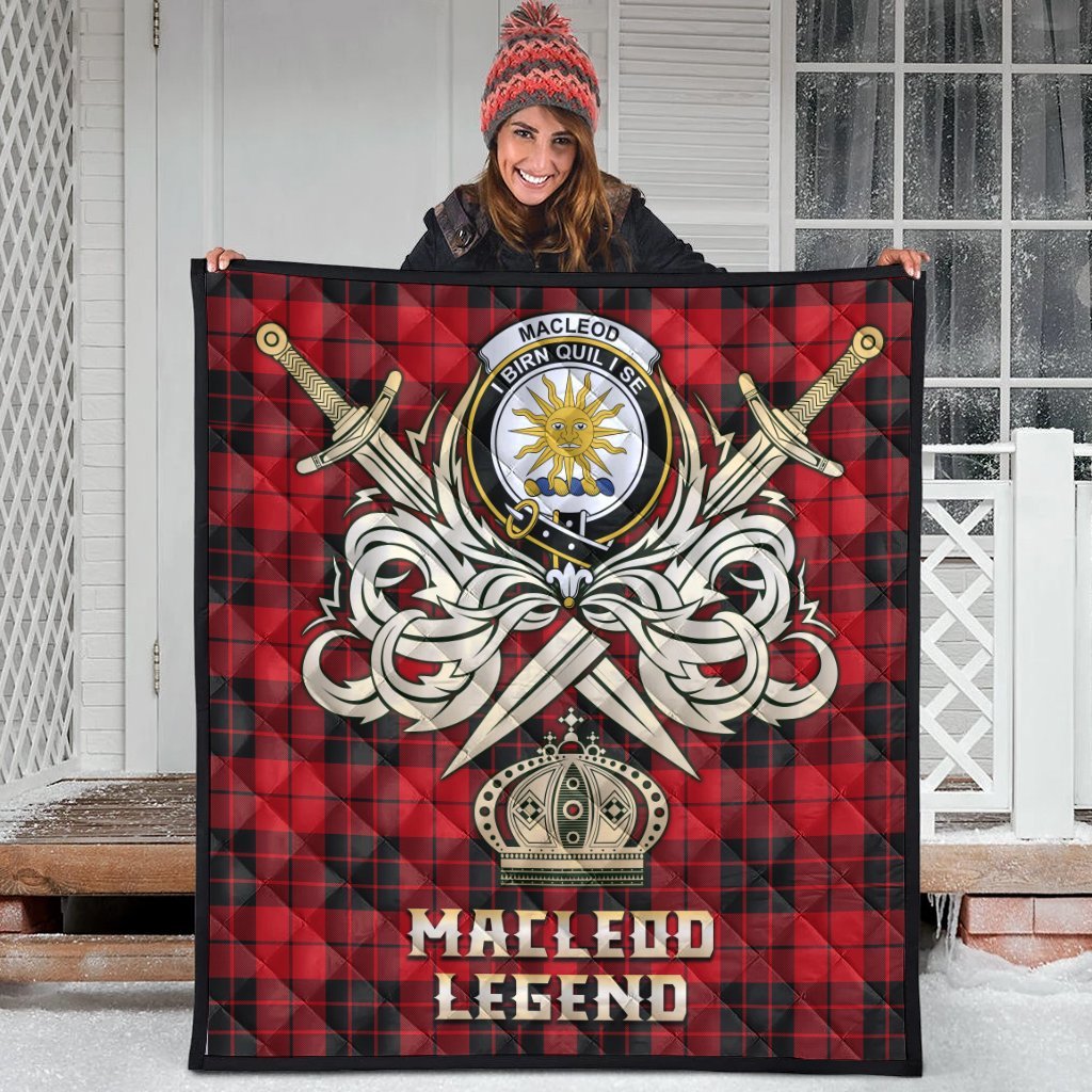 MacLeod of Raasay Tartan Crest Legend Gold Royal Premium Quilt