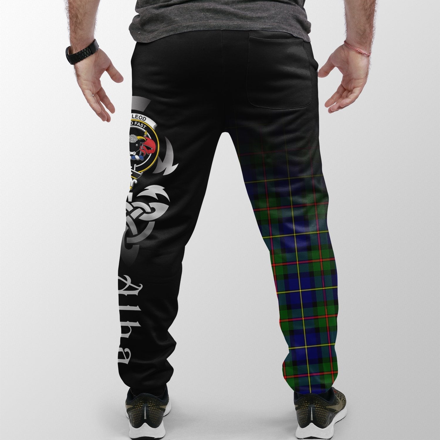 MacLeod Of Harris Modern Tartan Crest Jogger Sweatpants - Alba Celtic Style