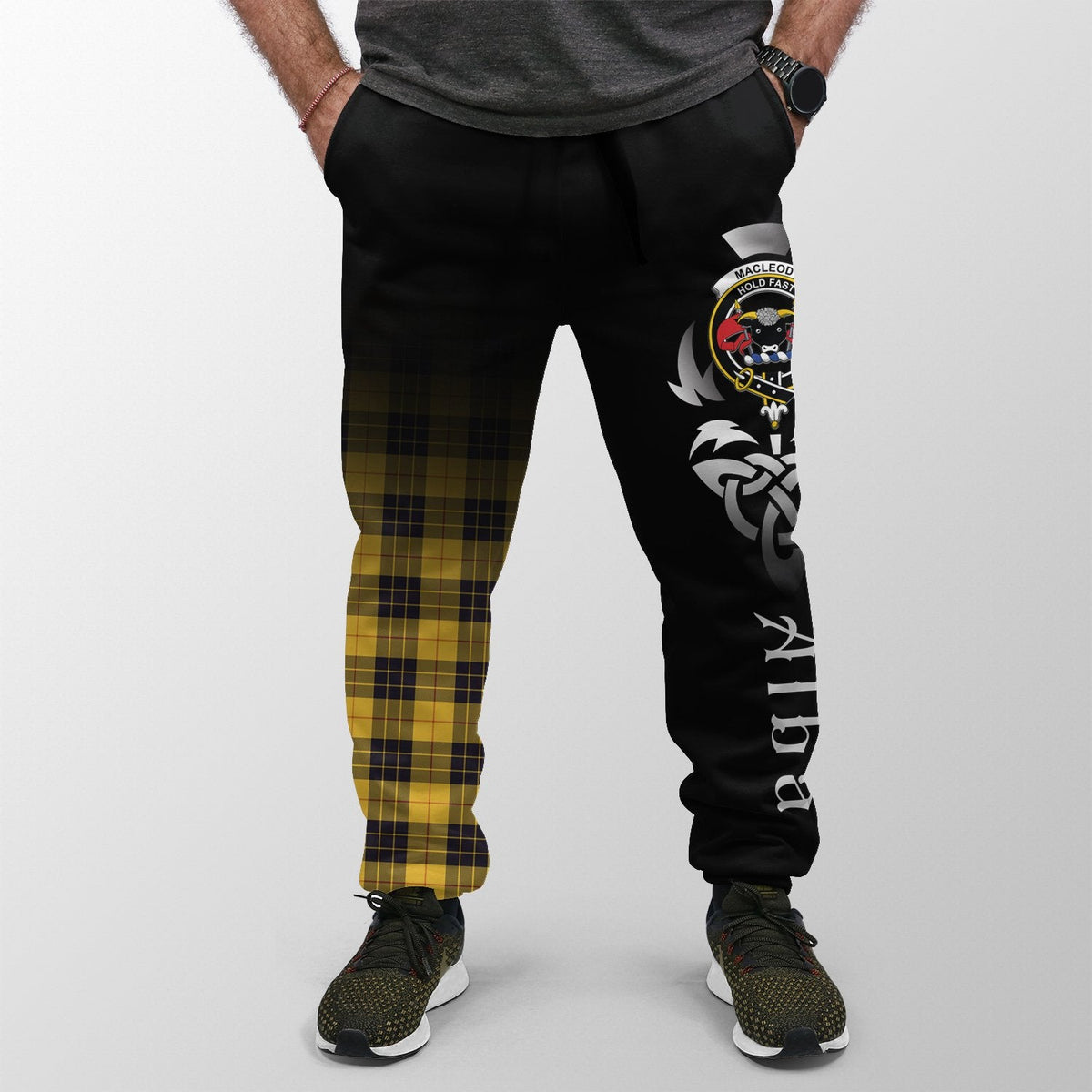 MacLeod Of Lewis Ancient Tartan Crest Jogger Sweatpants - Alba Celtic Style