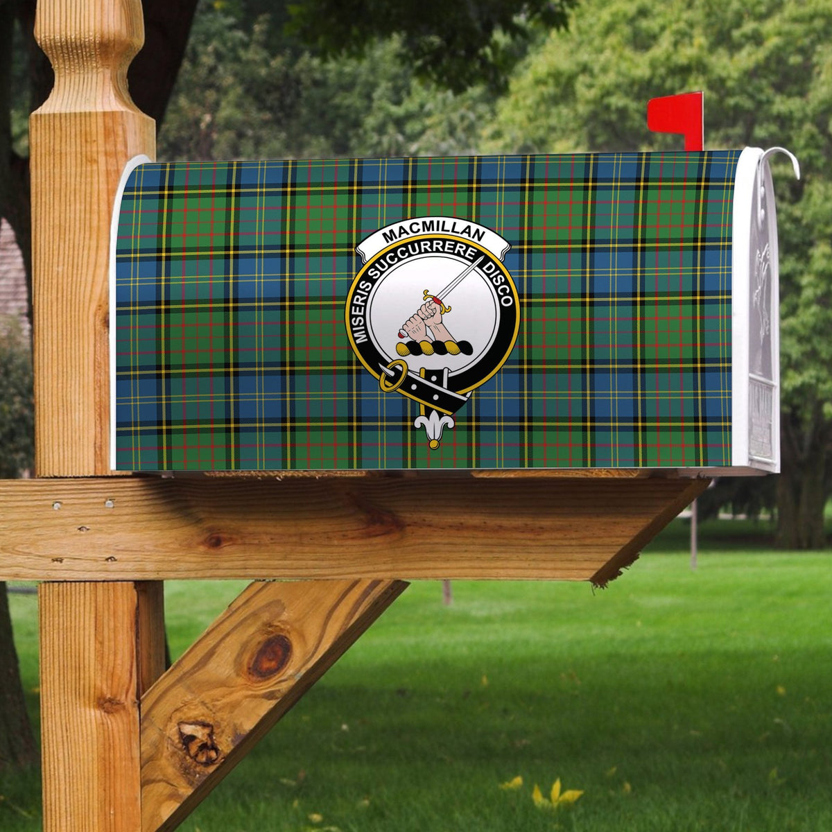 MacMillan Hunting Ancient Tartan Crest Mailbox