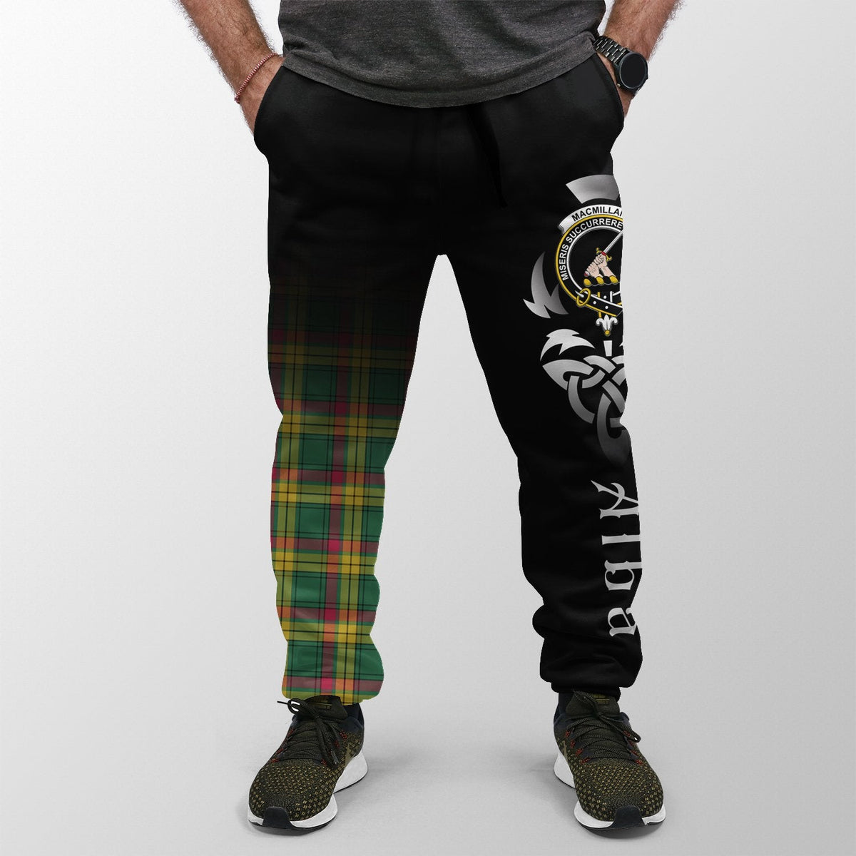 MacMillan Old Ancient Tartan Crest Jogger Sweatpants - Alba Celtic Style