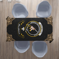 MacMillan Crest Tablecloth - Black Style