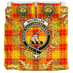 MacMillan 01 Tartan Crest Bedding Set - Golden Thistle Style