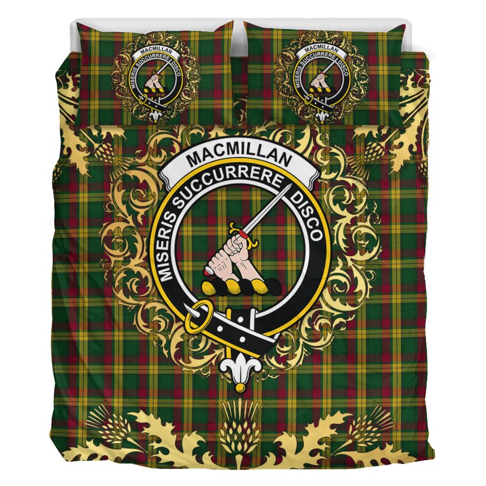 MacMillan Ancient Tartan Crest Bedding Set - Golden Thistle Style