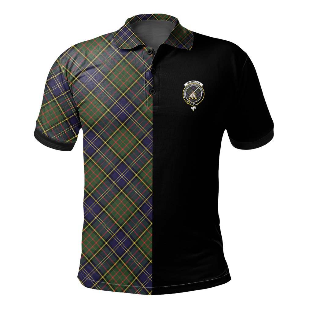 MacMillan Hunting Modern Tartan Polo Shirt Half of Me - Cross Style