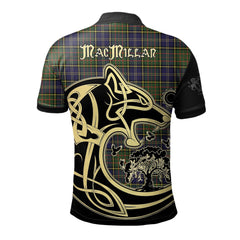 MacMillan Hunting Modern Tartan Polo Shirt Viking Wolf