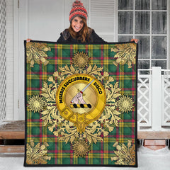 MacMillan Old Ancient Tartan Crest Premium Quilt - Gold Thistle Style