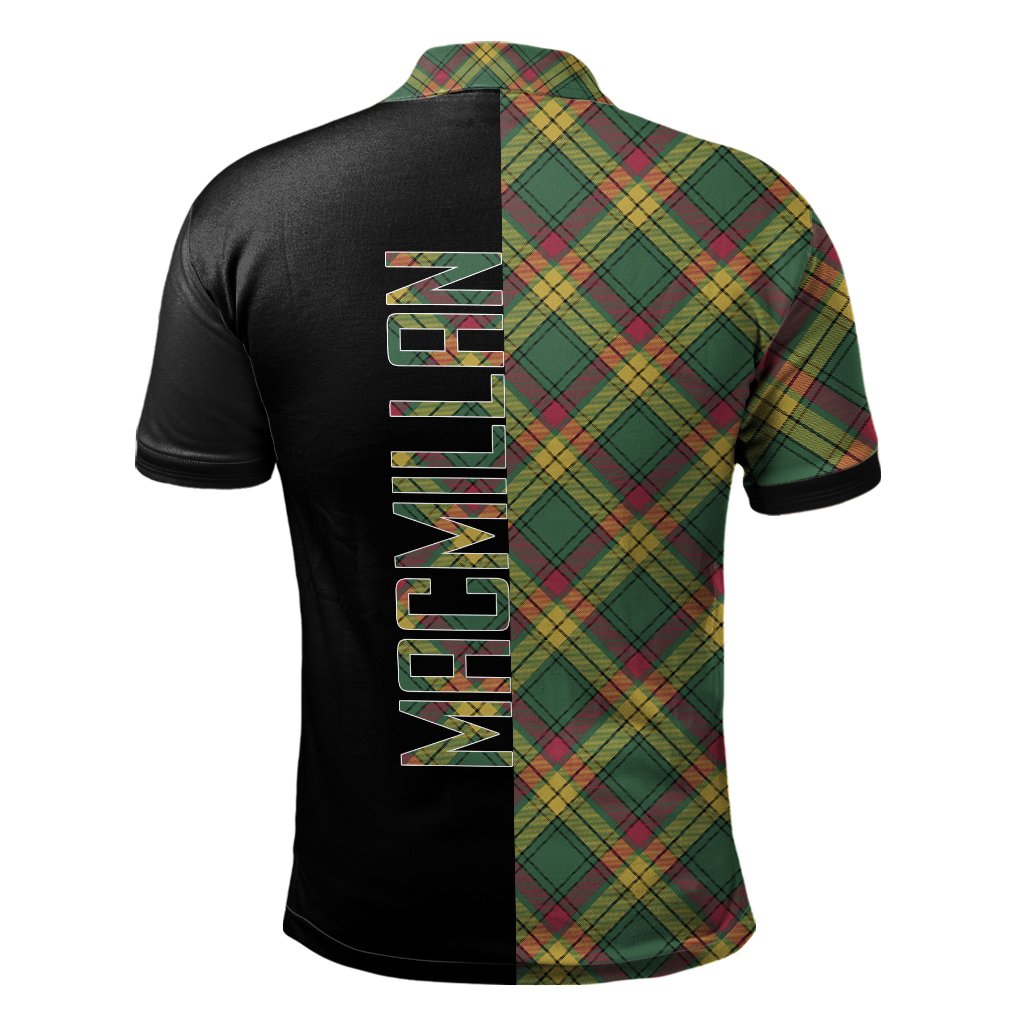 MacMillan Old Ancient Tartan Polo Shirt Half of Me - Cross Style