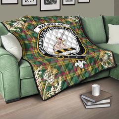 MacMillan Old Ancient Tartan Crest Premium Quilt - Gold Thistle Style