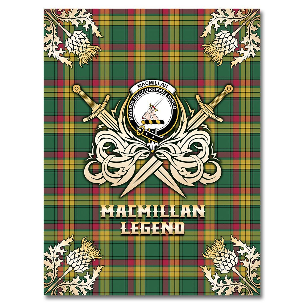 MacMillan Old Ancient Tartan Gold Courage Symbol Blanket