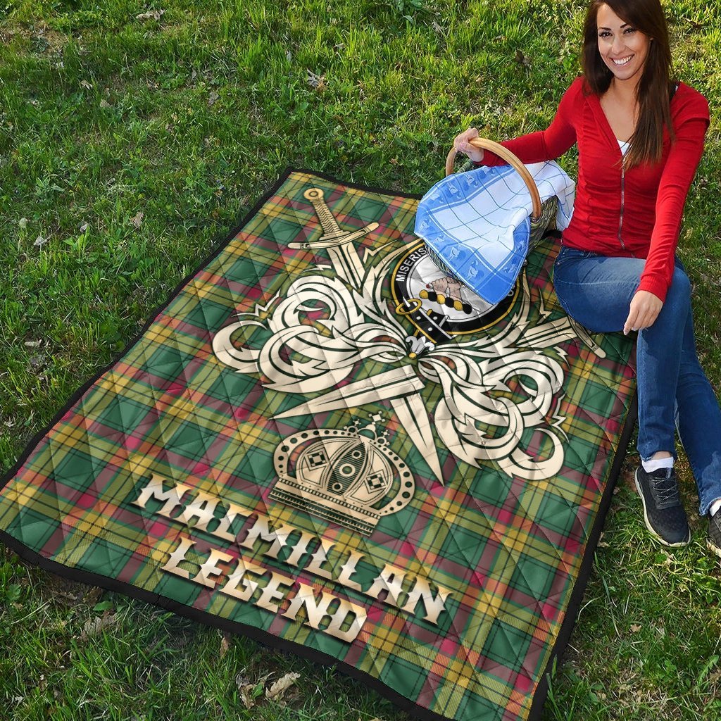 MacMillan Old Ancient Tartan Crest Legend Gold Royal Premium Quilt