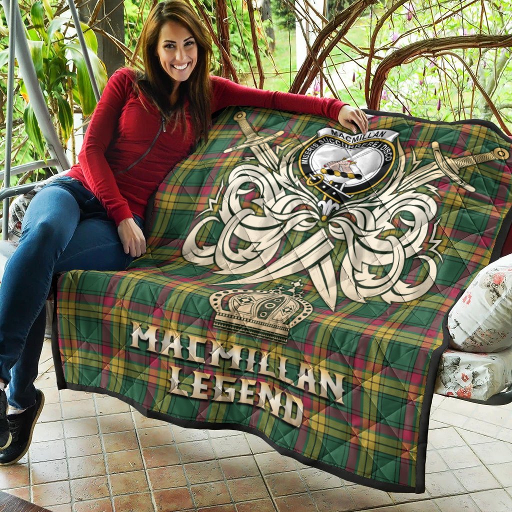 MacMillan Old Ancient Tartan Crest Legend Gold Royal Premium Quilt