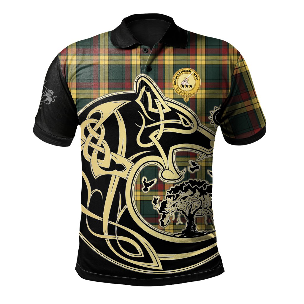 MacMillan Old Modern Tartan Polo Shirt Viking Wolf