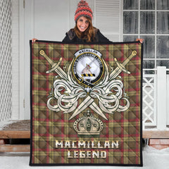 MacMillan Old Weathered Tartan Crest Legend Gold Royal Premium Quilt