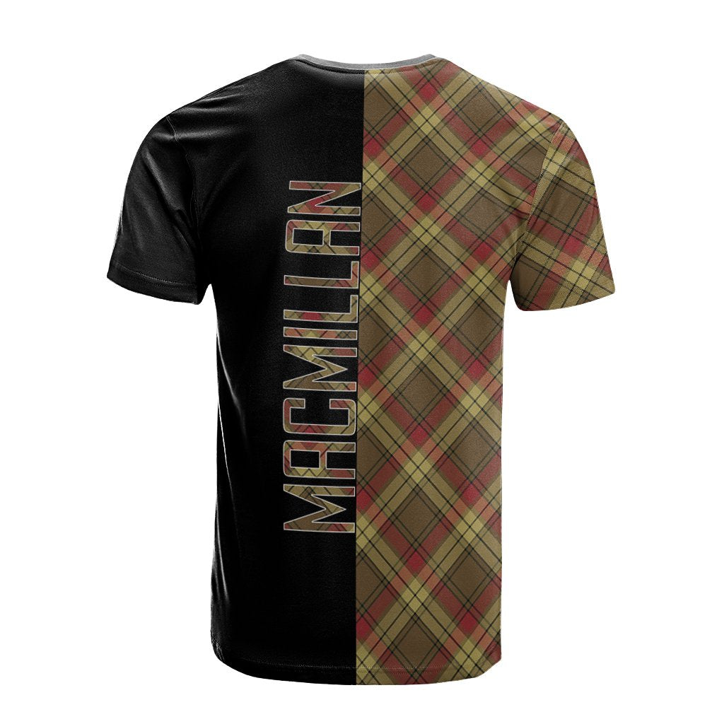 MacMillan Old Weathered Tartan T-Shirt Half of Me - Cross Style