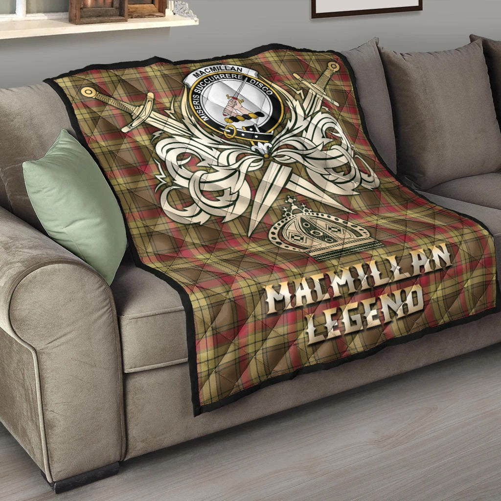 MacMillan Old Weathered Tartan Crest Legend Gold Royal Premium Quilt