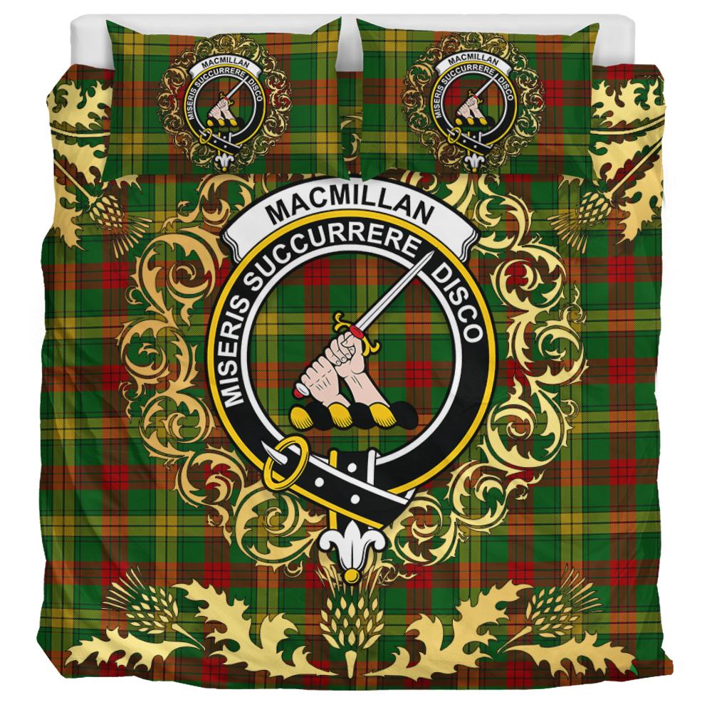 MacMillan Society of Glasgow Tartan Crest Bedding Set - Golden Thistle Style