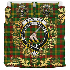 MacMillan Society of Glasgow Tartan Crest Bedding Set - Golden Thistle Style