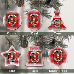 MacNab Tartan Christmas Ceramic Ornament - Snow Style